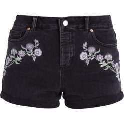 Bermudy damskie: Miss Selfridge MOM Szorty jeansowe black