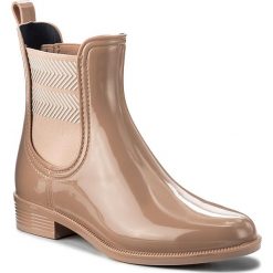 Buty zimowe damskie: Kalosze TOMMY HILFIGER – Chelsea Rain Boot Striped FW0FW02817 Mahogany Rose 634