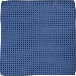 Niebieska Elegancka, Męska Poszetka - ALTIES - w Drobny Wzór Geometryczny POSZALTTANIA0200. Niebieskie poszetki męskie Alties, bez wzorów, z materiału, eleganckie. Za 16,90 zł.