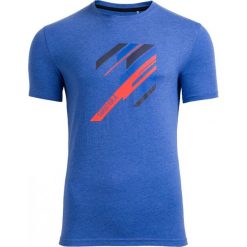 T-shirt męski TSM613 - niebieski melanż - Outhorn. Niebieskie t-shirty męskie marki Outhorn, na lato, m, melanż, z bawełny. W wyprzedaży za 29,99 zł.