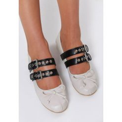 Szare Balerinki Trellis. Szare baleriny damskie Renee, bez wzorów, ze skóry, bez obcasa, na płaskiej podeszwie. Za 39,99 zł.