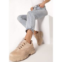 Beżowe Sneakersy Merellien. Brązowe sneakersy damskie Born2be. Za 109,99 zł.