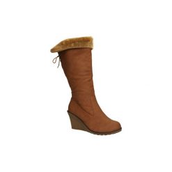 Kozaki Casu KOZAKI 5863-5. Brązowe buty zimowe damskie Casu. Za 56,99 zł.
