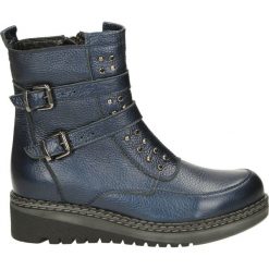 Botki - 298904 BLU187. Szare botki damskie skórzane marki Venezia. Za 249,00 zł.