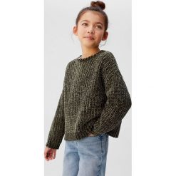 Mango Kids - Sweter dziecięcy Bisbal 110-164 cm. Żółte swetry dziewczęce z poliesteru, z okrągłym kołnierzem. Za 99,90 zł.