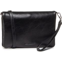 Torebka KARL LAGERFELD - 201W3233 Black/White. Czarne listonoszki damskie KARL LAGERFELD, na co dzień, bez wzorów, ze skóry, bez dodatków. W wyprzedaży za 729,00 zł.