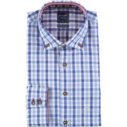 Koszula "Casual" - Modern fit - w kolorze niebiesko-białym. Niebieskie koszule męskie OLYMP, m, w kratkę, z bawełny, casualowe. W wyprzedaży za 119,95 zł.
