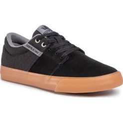 Tenisówki SUPRA - Stacks Vulc II 08029-017-M Black/Grey/Gum. Czarne półbuty męskie Supra, bez wzorów, ze skóry, bez zapięcia. Za 279,00 zł.