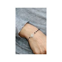Bransoletka Spinel srebro mandala. Czarne bransoletki damskie Brazi druse jewelry, z spinelem, srebrne. Za 150,00 zł.