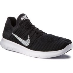 Buty NIKE - Free Rn Flyknit 831069 001 Black/White. Czarne buty sportowe męskie Nike, z tworzywa sztucznego, bez zapięcia, do biegania. W wyprzedaży za 369,00 zł.
