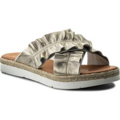 Espadryle EVA MINGE - Huesca 3O 18BD1372379ES 111. Żółte espadryle damskie marki Eva Minge, bez wzorów, ze skóry, bez obcasa. W wyprzedaży za 189,00 zł.