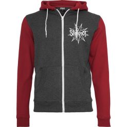 Slipknot Goat Star Logo Bluza z kapturem rozpinana czerwony/szary. Szare bluzy męskie marki Slipknot, xl, z nadrukiem, z kapturem. Za 224,90 zł.