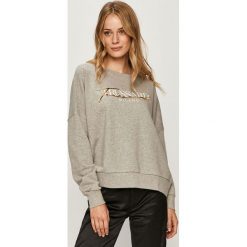 Trussardi Jeans - Bluza. Fioletowe bluzy damskie Trussardi Jeans, s, z nadrukiem, z bawełny, bez rękawów, bez kaptura. Za 369,90 zł.
