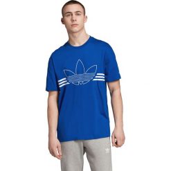 Adidas Originals Outline Koszulka Niebieski. Niebieskie podkoszulki męskie adidas Originals, s, z nadrukiem, z bawełny, z krótkim rękawem. Za 119,95 zł.
