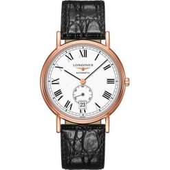 ZEGAREK LONGINES L4.805.1.11.2. Różowe zegarki męskie LONGINES, złote. Za 5280,00 zł.