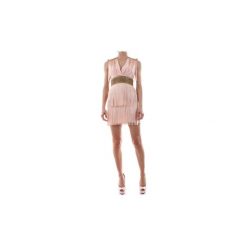 Sukienki krótkie Elisabetta Franchi AB82193E2. Różowe sukienki damskie Elisabetta Franchi, bez wzorów, bez kołnierzyka, z krótkim rękawem, krótkie, mini. Za 2881,20 zł.