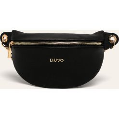 Liu Jo - Nerka. Czarne nerki damskie Liu Jo, w paski, ze skóry ekologicznej, bez dodatków. Za 429,90 zł.