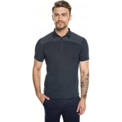 Koszulka polo bird granatowy. Niebieskie koszulki męskie Recman, m, bez wzorów, bez rękawów. Za 129,00 zł.