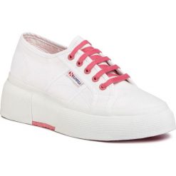 Tenisówki SUPERGA - 2287 Cotwcontrast S1114EW White/Pink Extase. Białe półbuty damskie Superga, na co dzień, bez wzorów, z gumy, bez obcasa, na płaskiej podeszwie, bez zapięcia. W wyprzedaży za 299,00 zł.