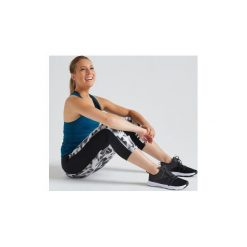 Legginsy fitness kardio 7/8 120 damskie. Czarne legginsy sportowe damskie DOMYOS, xs, z elastanu, na fitness i siłownię. Za 59,99 zł.