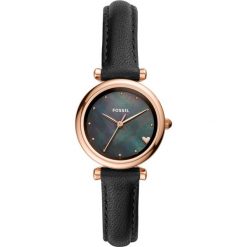 Zegarek FOSSIL - Carlie ES4504 Black/Rose Gold. Czarne zegarki damskie marki Fossil, ze stali. Za 499,00 zł.