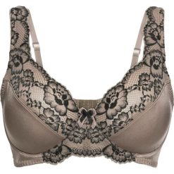 Biustonosz minimizer na fiszbinach bonprix brunatno-czarny. Pomarańczowe biustonosze bonprix, bez wzorów. Za 42,99 zł.