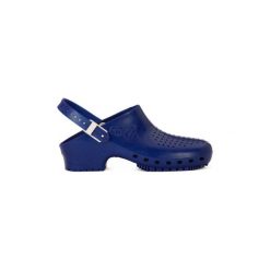 Chodaki Calzuro S BLU METAL CINTURINO. Niebieskie chodaki damskie Calzuro, bez wzorów. Za 225,28 zł.