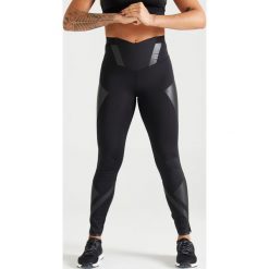 Legginsy fitness cardio 920 damskie. Czarne legginsy sportowe damskie DOMYOS, m, bez wzorów, z elastanu, na fitness i siłownię. Za 149,99 zł.