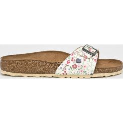 Birkenstock - Klapki Madrid. Szare klapki damskie marki Birkenstock, bez wzorów, ze skóry, bez obcasa. Za 269,90 zł.
