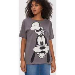 Koszulka z nadrukiem Goofy - Szary. Szare koszulki damskie House, s, z nadrukiem, bez kołnierzyka, bez rękawów. Za 49,99 zł.
