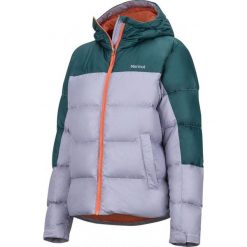 Marmot Wm's Guides Down Hoody Lavender Aura/Deep Teal M. Niebieskie kurtki sportowe damskie Marmot, s, bez wzorów, z puchu, bez kaptura. W wyprzedaży za 765,00 zł.