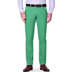 Spodnie Chino Soho J.Zielony. Zielone spodnie męskie LANCERTO, na co dzień, s, bez wzorów, z elastanu, eleganckie. W wyprzedaży za 99,90 zł.