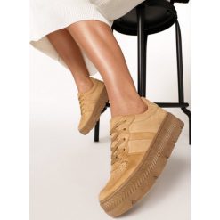 Camelowe Sneakersy Try to Forget. Brązowe sneakersy damskie Born2be. Za 79,99 zł.