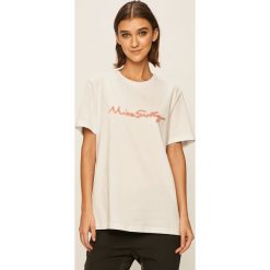Miss Sixty - T-shirt. Białe bluzki damskie Miss Sixty, s, z aplikacjami, z bawełny, casualowe, z okrągłym kołnierzem. W wyprzedaży za 179,90 zł.