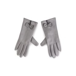 ACCCESSORIES 1W6-011-AW19 Szary. Szare rękawiczki damskie ACCCESSORIES, bez wzorów, z materiału. Za 29,99 zł.
