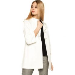 Jasny krótki płaszcz L'AF ABELLA. Płaszcze damskie L’AF, l, bez wzorów, z bawełny, eleganckie, krótkie. W wyprzedaży za 189,00 zł.