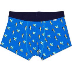 Happy Socks - Bokserki Parrot. Niebieskie bokserki męskie Happy Socks, bez wzorów, z elastanu. W wyprzedaży za 59,90 zł.