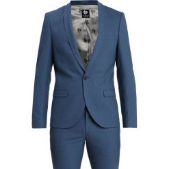 Twisted Tailor ELLROY SUIT SLIM FIT Garnitur french blue. Niebieskie garnitury męskie marki Twisted Tailor, z elastanu. Za 1089,00 zł.