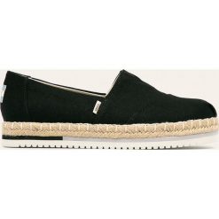 Toms - Espadryle Platform Alparga. Czarne espadryle damskie Toms, bez wzorów, z gumy, bez obcasa, na obcasie. Za 289,90 zł.