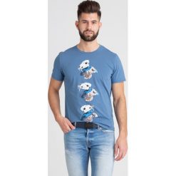 T-SHIRT Just Cavalli. Niebieskie t-shirty męskie m, z nadrukiem, z bawełny, z okrągłym kołnierzem. Za 280,00 zł.