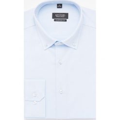 Koszula versone 2921 długi rękaw custom fit niebieski. Niebieskie koszule męskie Recman, m, bez wzorów, bez kołnierzyka, z długim rękawem. Za 149,00 zł.