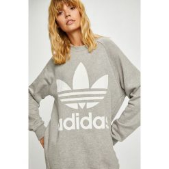 Adidas Originals - Bluza. Szare bluzy damskie adidas Originals, z nadrukiem, z elastanu, bez rękawów, bez kaptura. W wyprzedaży za 279,90 zł.