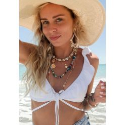 Białe Bikini Crystalline. Białe stroje kąpielowe damskie Renee, s, bez wzorów. Za 99,99 zł.