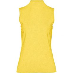 Kamizelka z golfem bonprix żółty. Żółte kamizelki damskie bonprix, bez wzorów, bez kaptura. Za 24,99 zł.