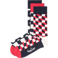Happy Socks Stripe 3-pack Skarpetki Niebieski Czerwony. Czerwone skarpetki damskie Happy Socks, bez wzorów, z elastanu. Za 130,95 zł.