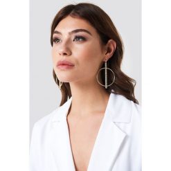 Kolczyki damskie: NA-KD Accessories Wiszące kolczyki koła – Gold