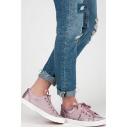 Trampki damskie slip on: Satynowe trampki BIANCA
