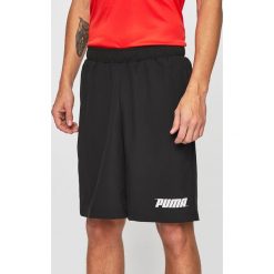 Puma - Szorty. Czarne spodenki sportowe męskie Puma, m, z nadrukiem, z poliesteru, sportowe. W wyprzedaży za 99,90 zł.