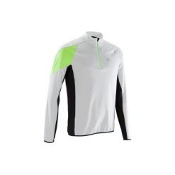 Bluza KIPRUN WARM ZIP. Białe bluzy męskie rozpinane marki KALENJI, m, z długim rękawem, długie. W wyprzedaży za 39,99 zł.