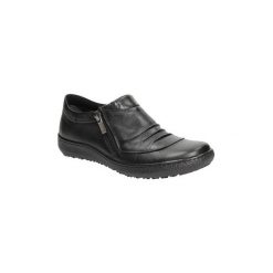 Buty Casu PÓŁBUTY 1815. Czarne półbuty damskie Casu, bez wzorów, bez zapięcia. Za 129,99 zł.